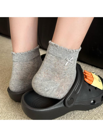 Rufia - Bow Detail Ruffle Ankle Socks