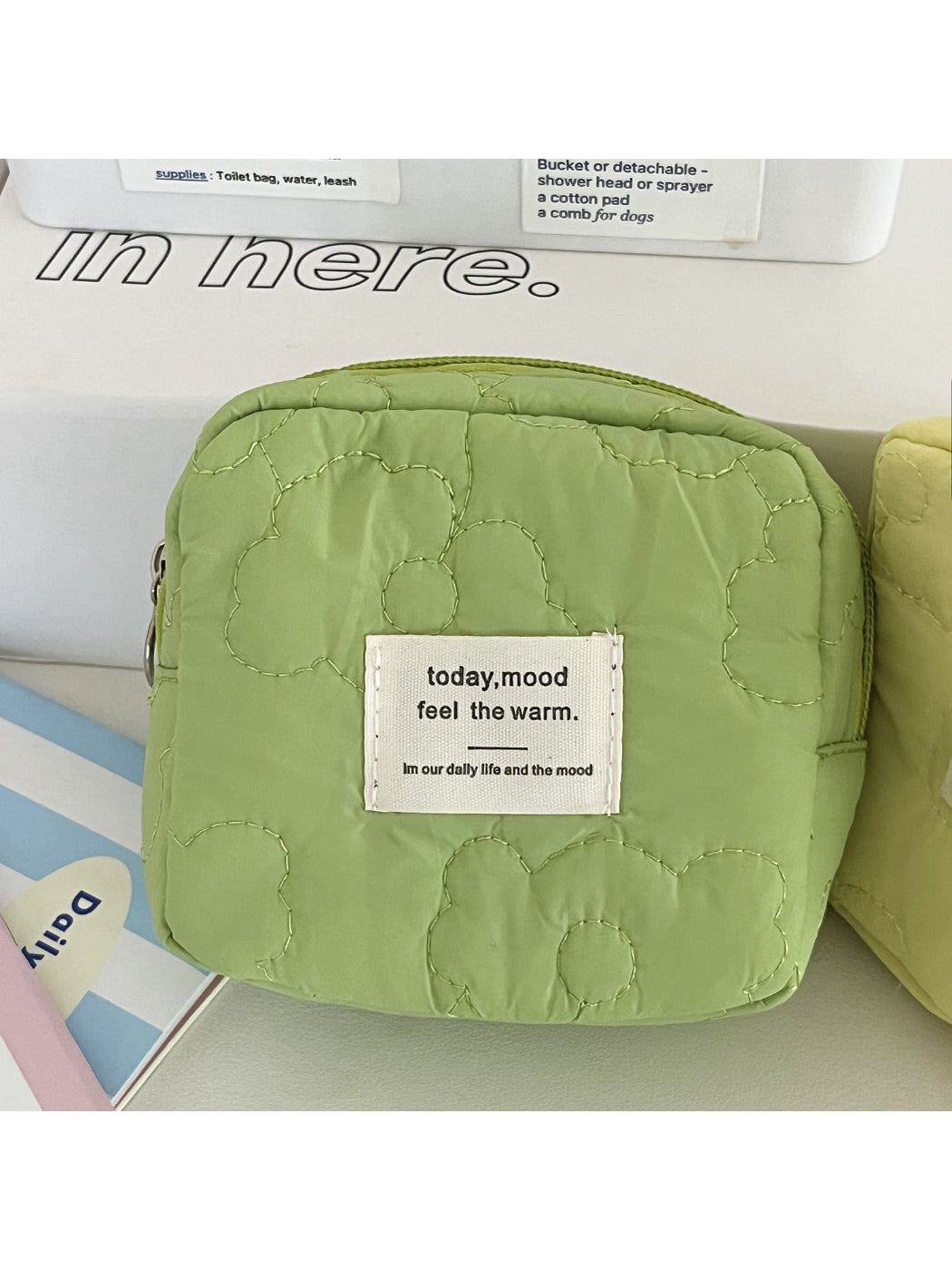 Cosbai cosmetic bag folded flat for easy storage and portability