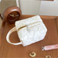 Side view of Cosbai soft handle cosmetic bag highlighting its shape