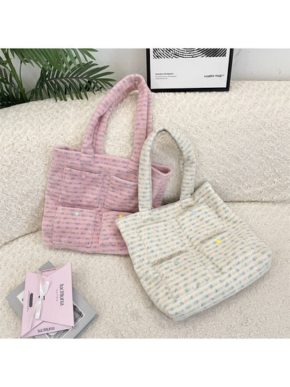 Cosbai – Plush Short Handle Shoulder Bag