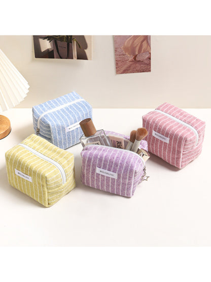 Cosbai - Textured Stripe Cosmetic Bag