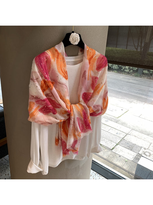 Scarvii Painterly Floral Rectangular Wrap Scarf product image