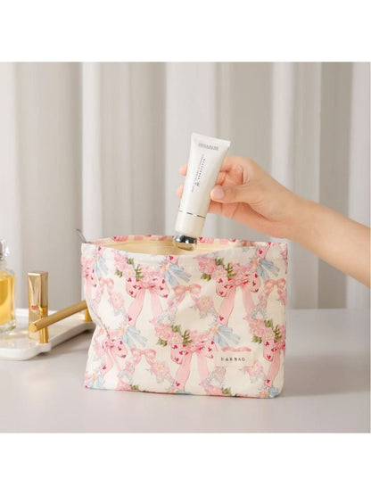 Cosbai - Bow Wreath Cosmetic Bag
