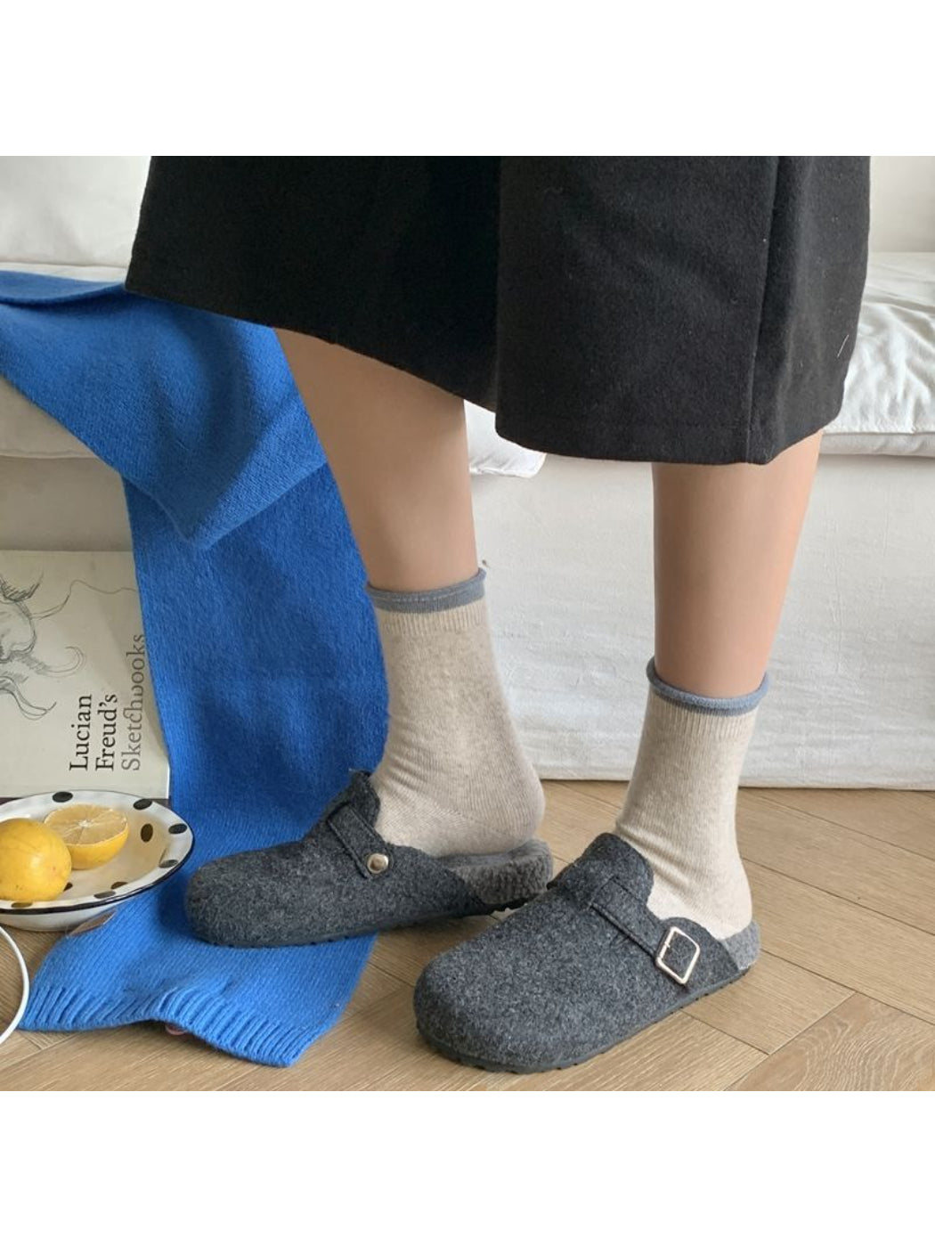 Rufia - Soft Roll-Edge Crew Socks