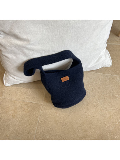 Cosbai - Textured Knit Bucket Handbag