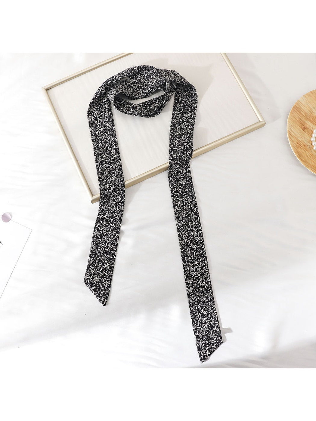 Scarvii - Slim Printed Decorative Skinny Scarf