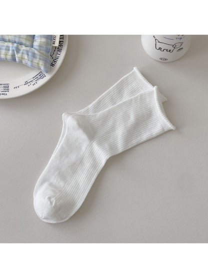 Rufia Rolled Edge Stripe Mid Calf Socks color options