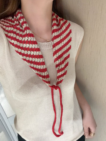 Scarvii Crochet Stripe Triangle Scarf product image