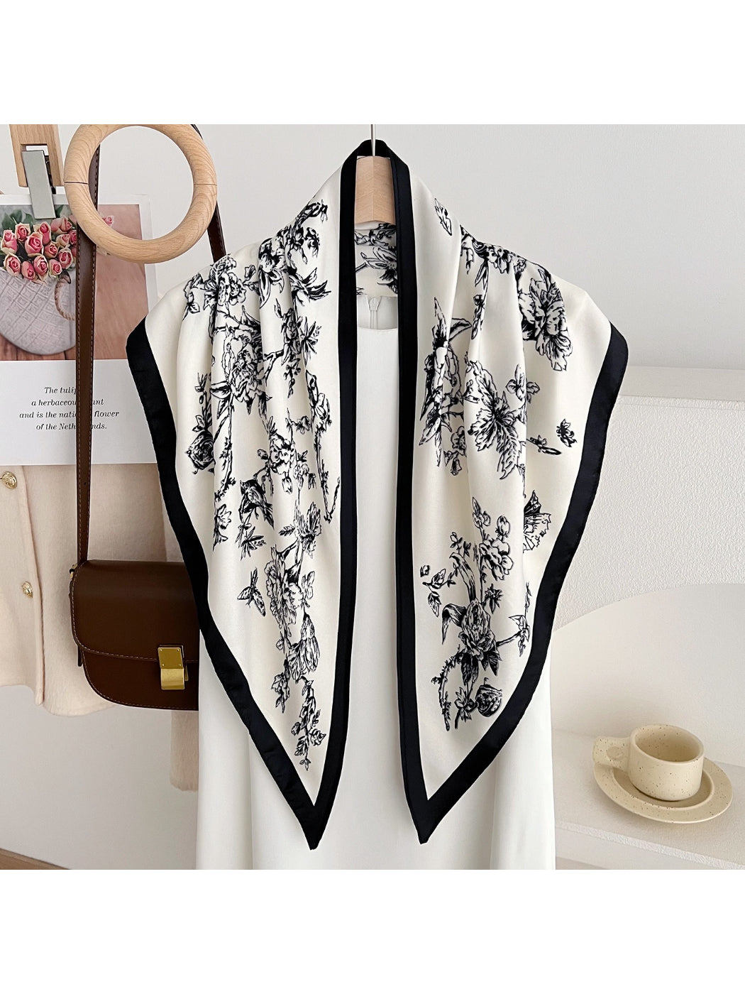 Scarvii Botanical Triangle Neck Scarf