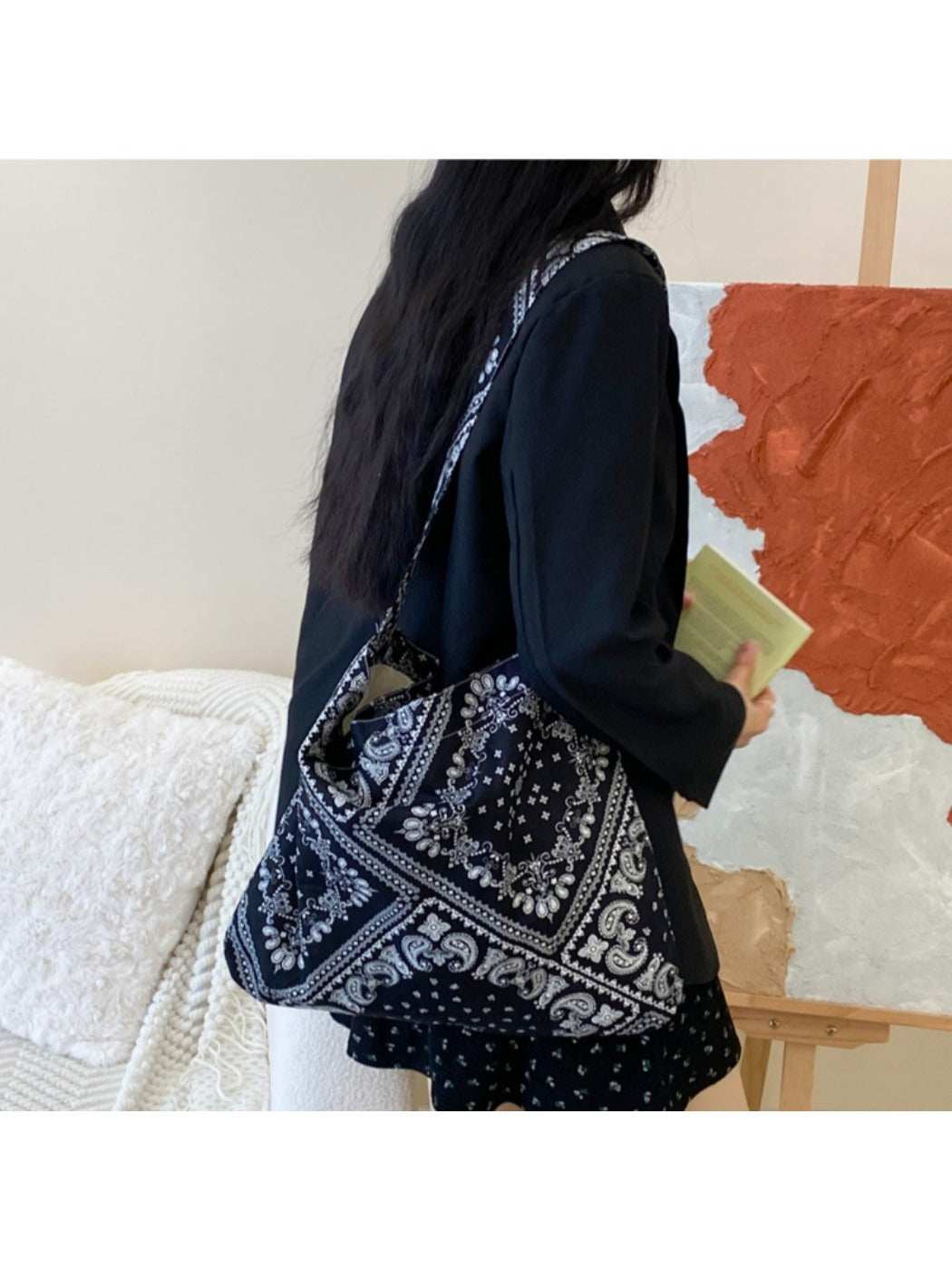 Cosbai - Boho Style Paisley Tote Bag - Vintage & Practical