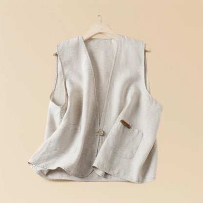 Crosa - Solid Color Sleeveless Vest – Minimalist Summer Layer