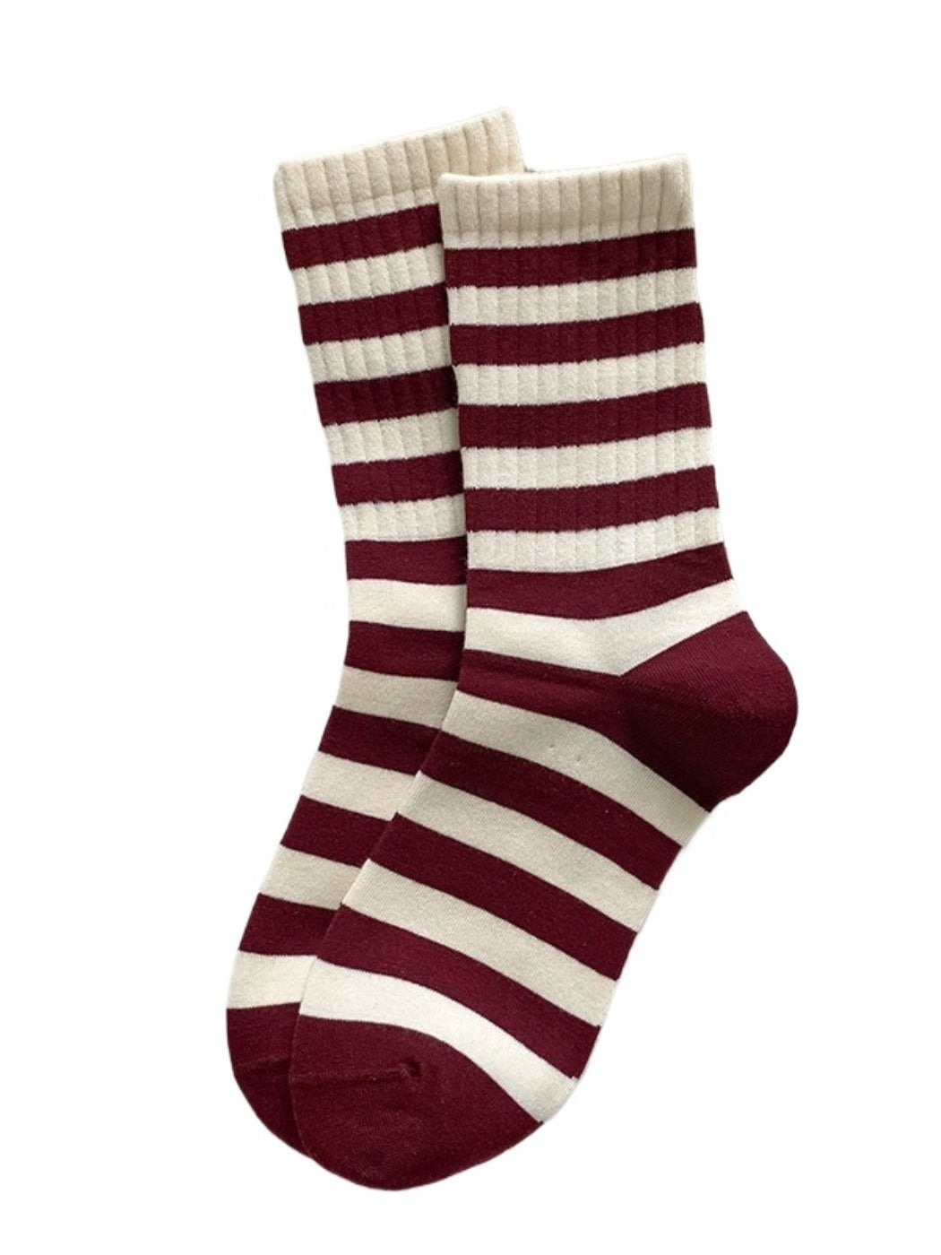 Rufia - Mid-Calf Socks with Bow & Stripe Pattern for Girls