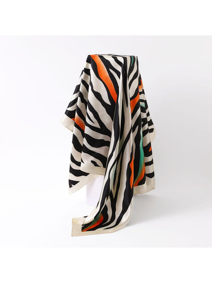 Scarvii - Zebra Print Geometric Square Scarf