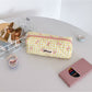 Cosbai - Plaid Bow Print Zipper Makeup Pouch Bag