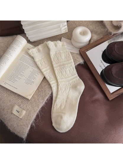 Rufia - Textured Jacquard Crew Socks
