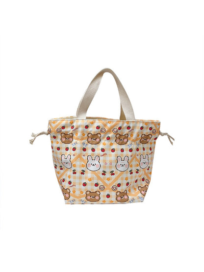 Cosbai cartoon small tote bag front view with colorful design