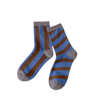 Rufia - Stripe Color-Block Socks - Eye-Catching
