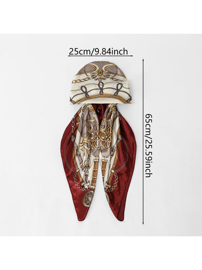 Scarvii - Chain and Rope Print Tie Back Headscarf