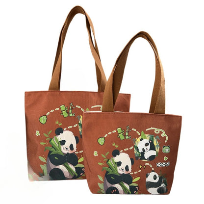 Cosbai - Panda Canvas Tote Bag - Durable & Playful  