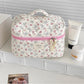Cosbai - Gray Rabbit and Heart Print Cosmetic Bag