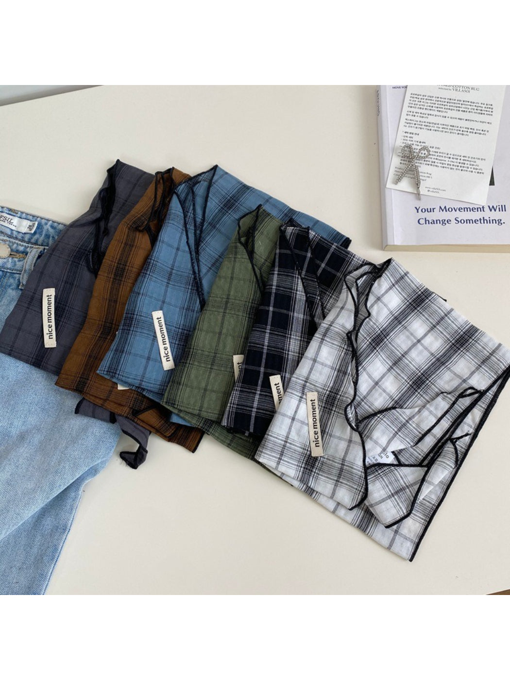 Scarvii Soft Plaid Everyday Headscarf