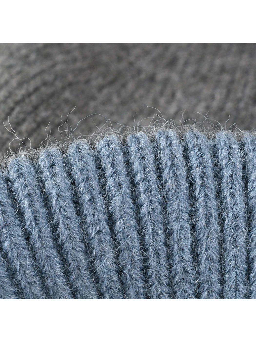 Haila - Colorblock Plush Lined Pom Knit Beanie