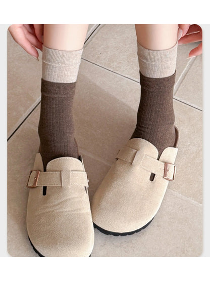 Rufia - Color Block Knit Crew Socks