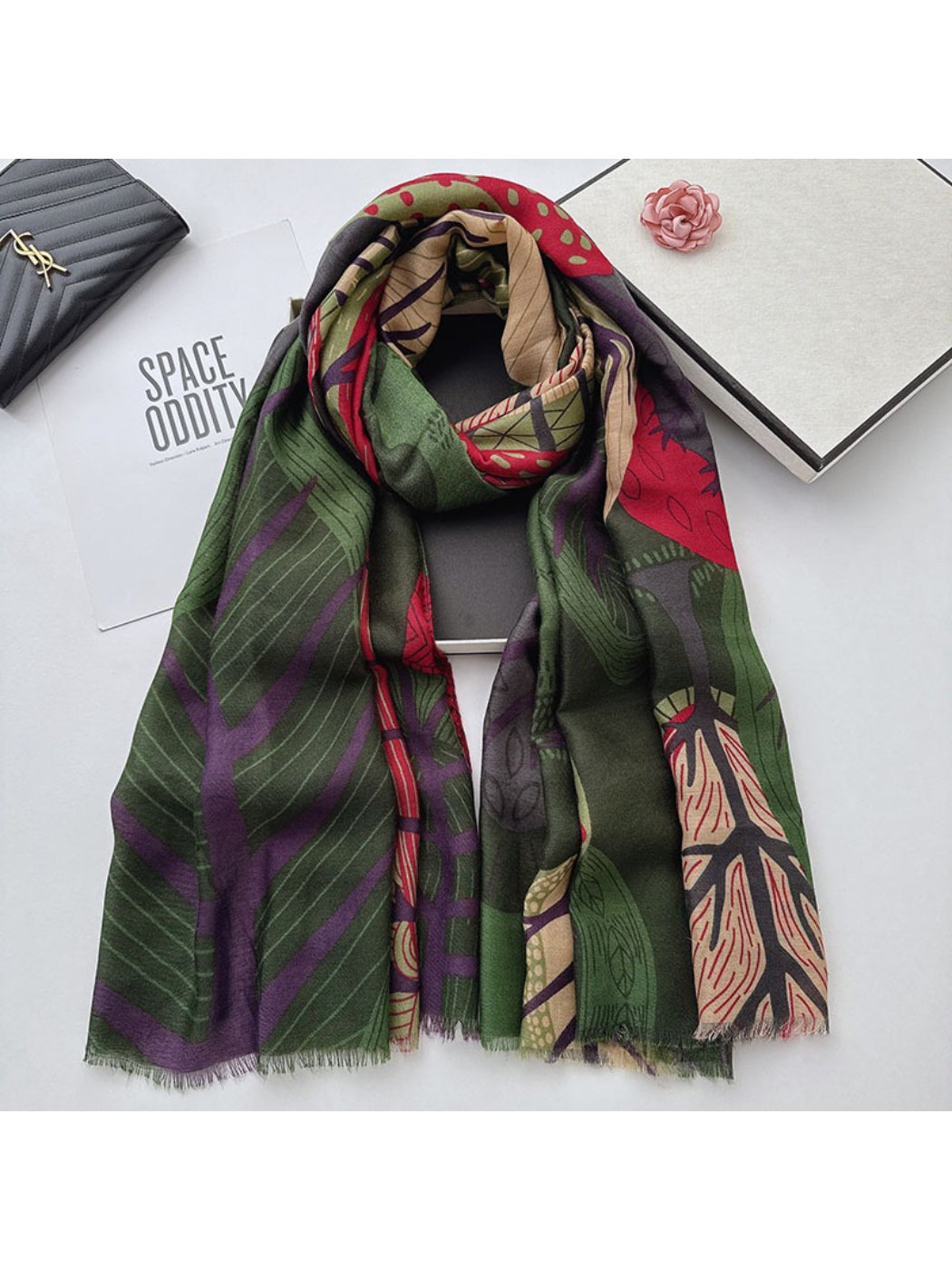 Scarvii - Abstract Botanical Patchwork Scarf