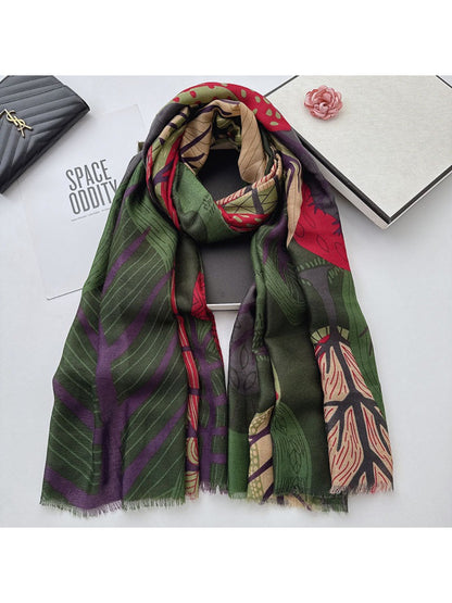 Scarvii - Abstract Botanical Patchwork Scarf