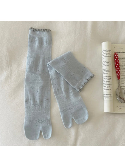 Rufia - Ruffle Trim Bow Socks