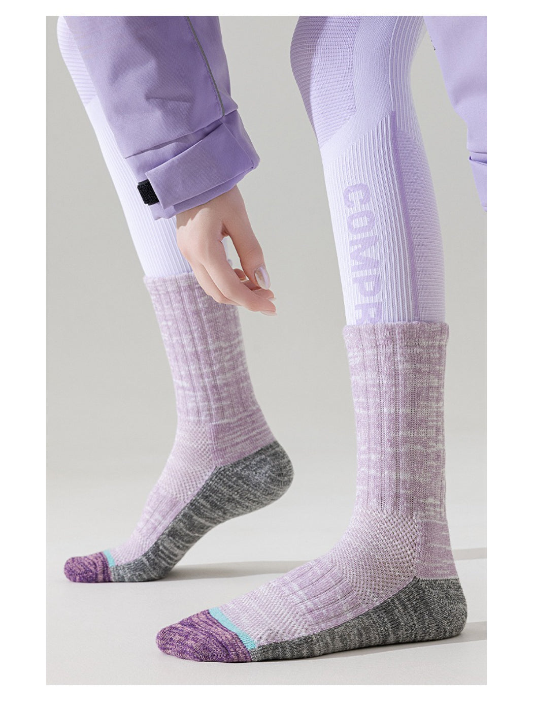 Rufia - Mixed Knit Crew Socks