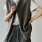 Crosa - Loose and Simple Classic Knit Vest for Women