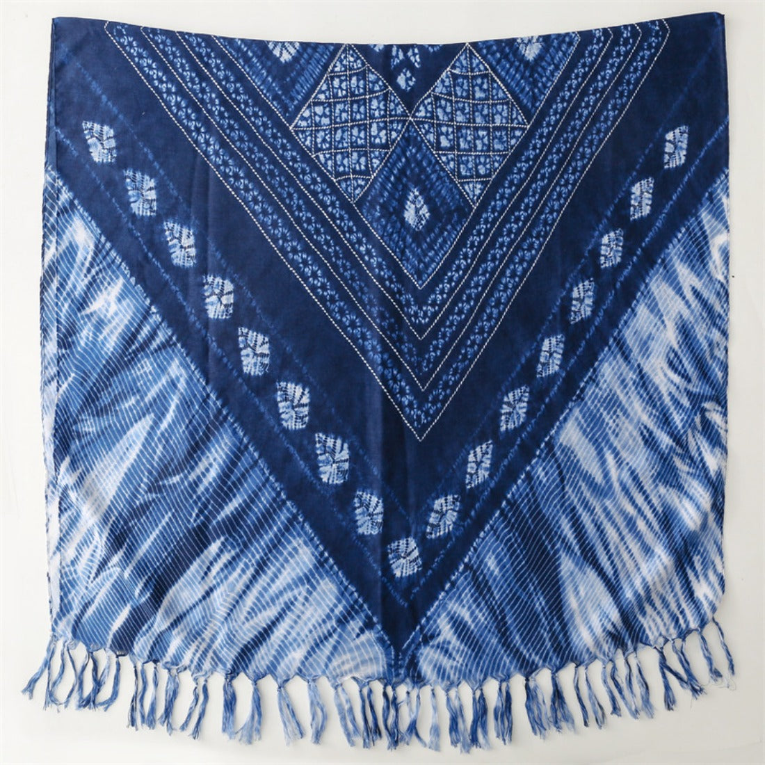 Scarvii - Boho Tie-Dye Teal Scarf