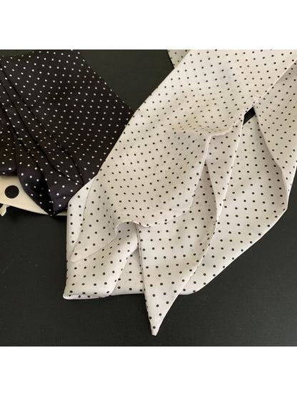Scarvii - Retro Polka Dot Skinny Scarf