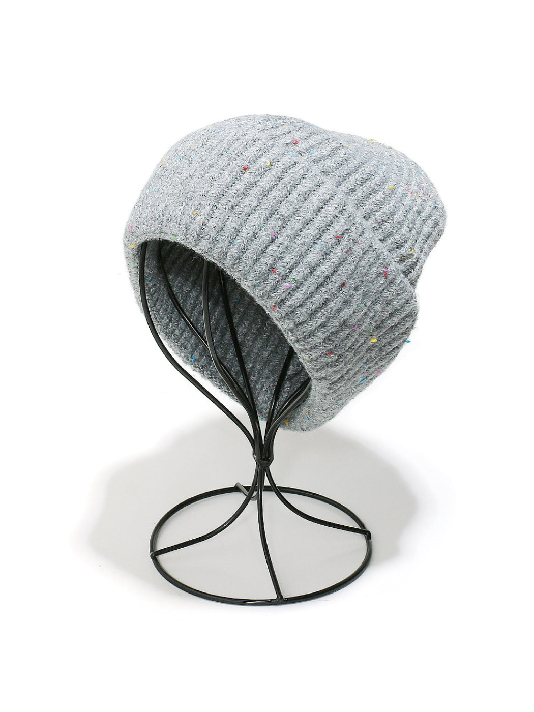 Haila Speckled Ribbed Knit Beanie