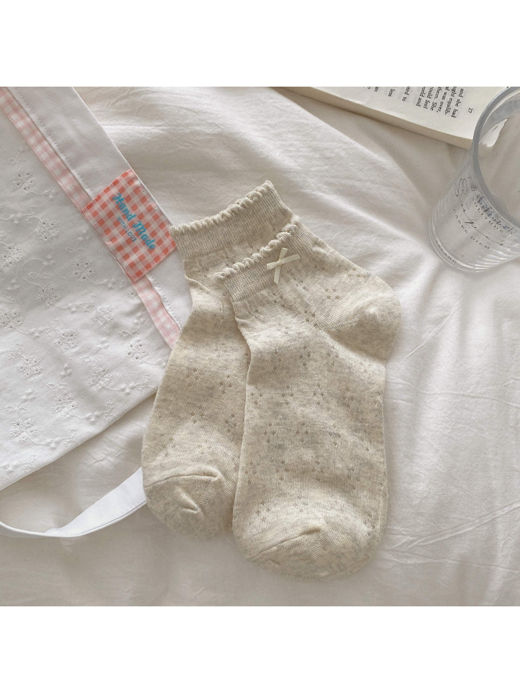Rufia - Speckled Ruffle Ankle Socks