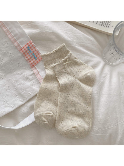 Rufia - Speckled Ruffle Ankle Socks