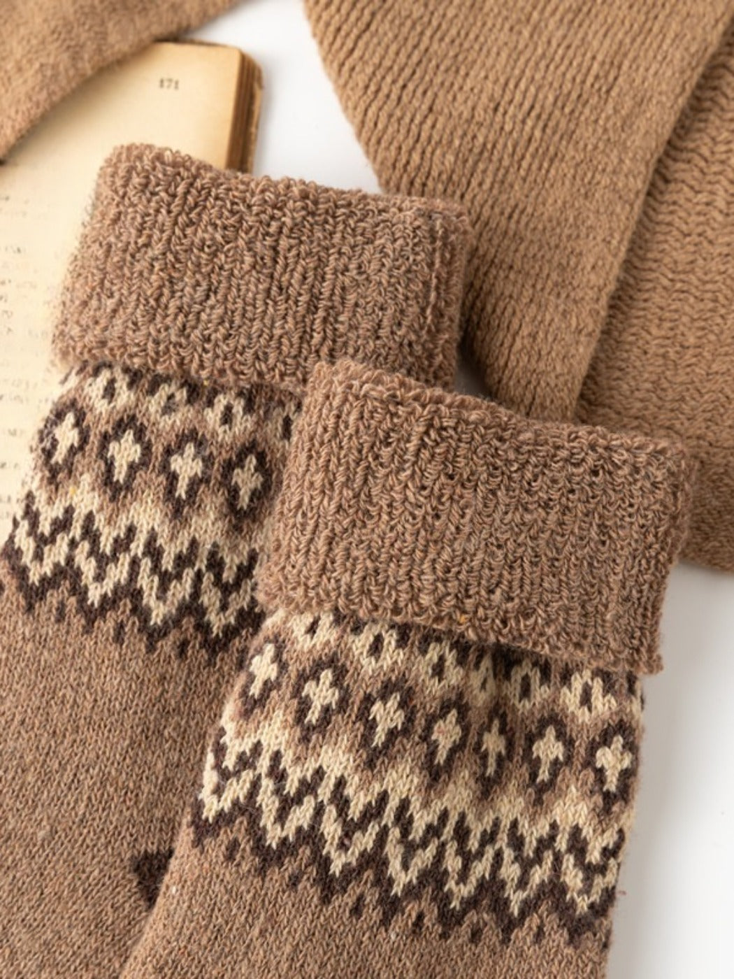 Rufia - Classic Men’s Retro Thick Winter Socks - 5 Pairs/Pack