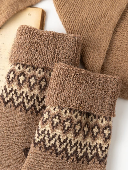Rufia - Classic Men’s Retro Thick Winter Socks - 5 Pairs/Pack