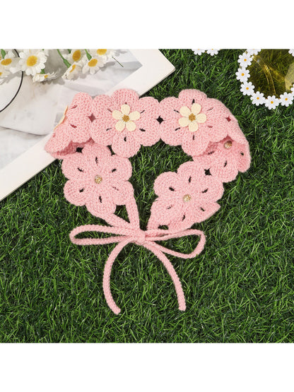 Scarvii Crochet Flower Bandana Scarf