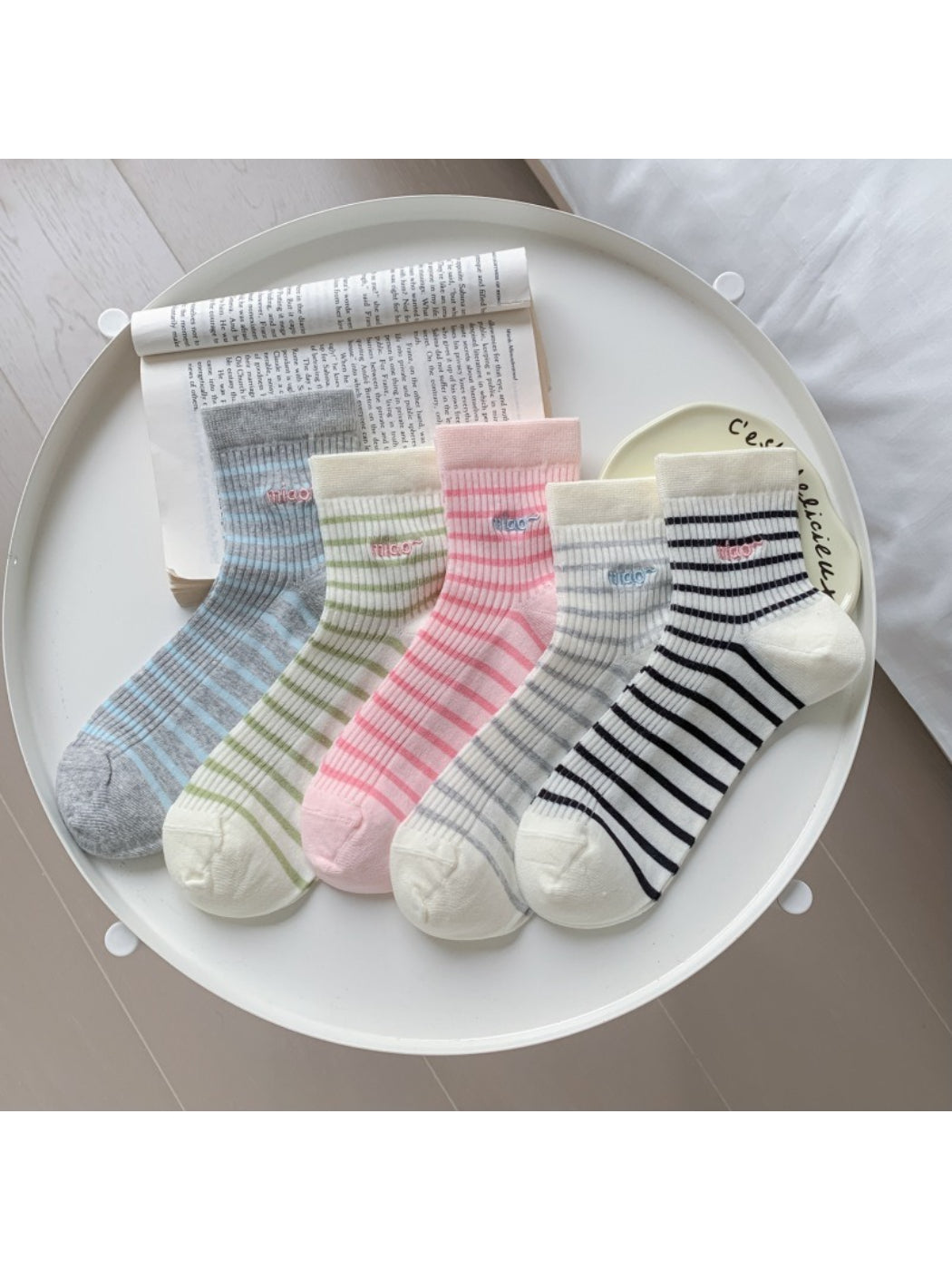 Rufia - Pastel Stripe Crew Socks product image 2