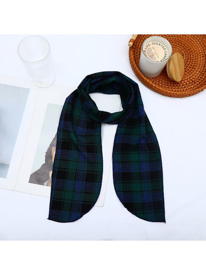 Scarvii - Vintage Plaid Check Pattern Long Scarf