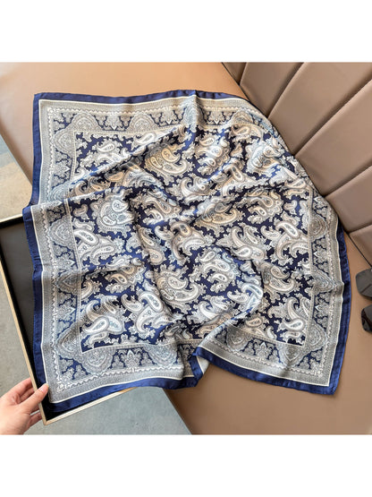 Scarvii Decorative Border Paisley Square Scarf