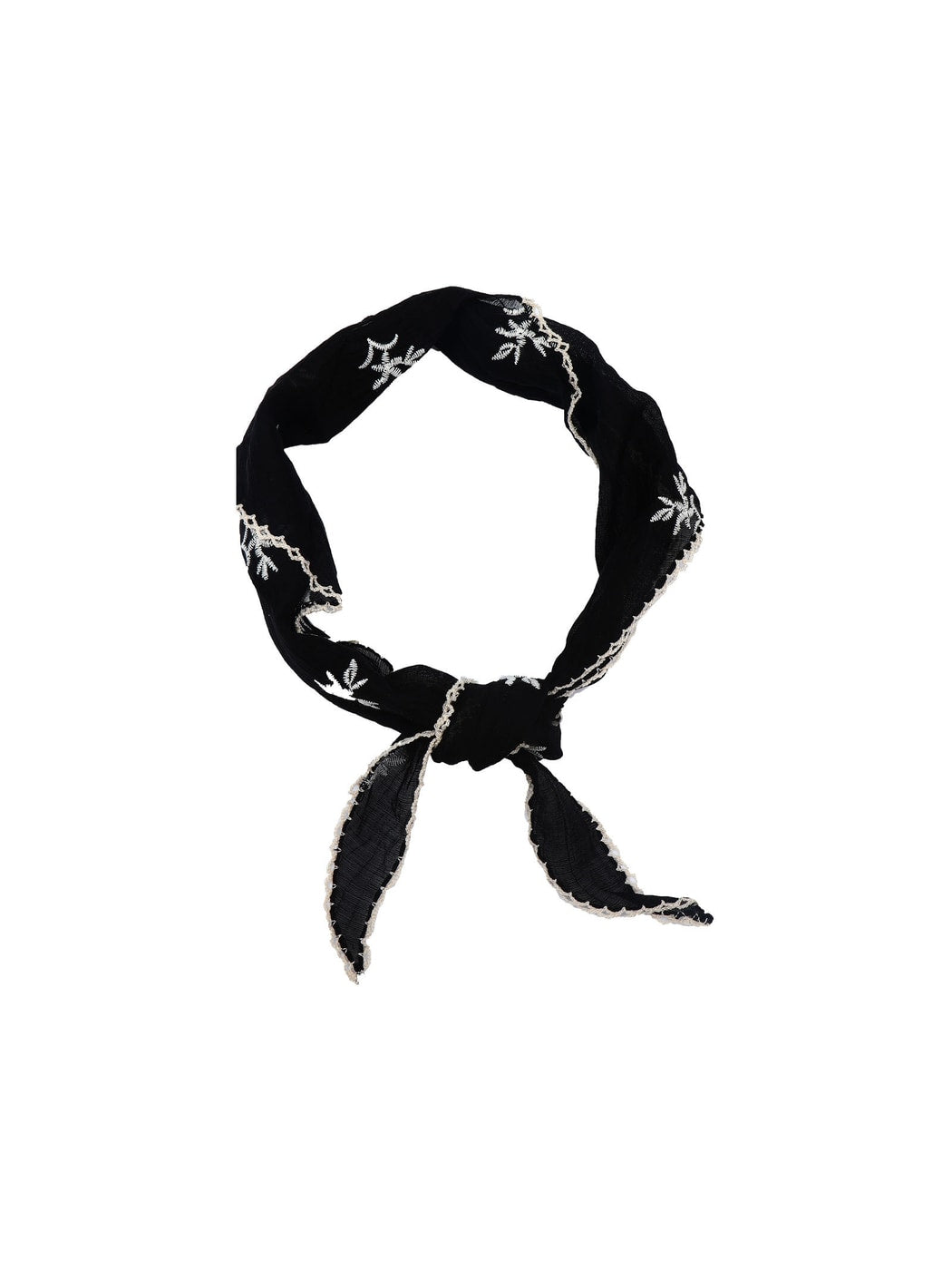Scarvii - Simple Lace Trim Fashion Triangle Bandana