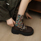 Rufia - 3D Floral Mid-Calf Socks