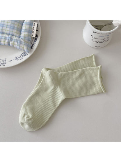 Rufia Rolled Edge Stripe Mid Calf Socks color options
