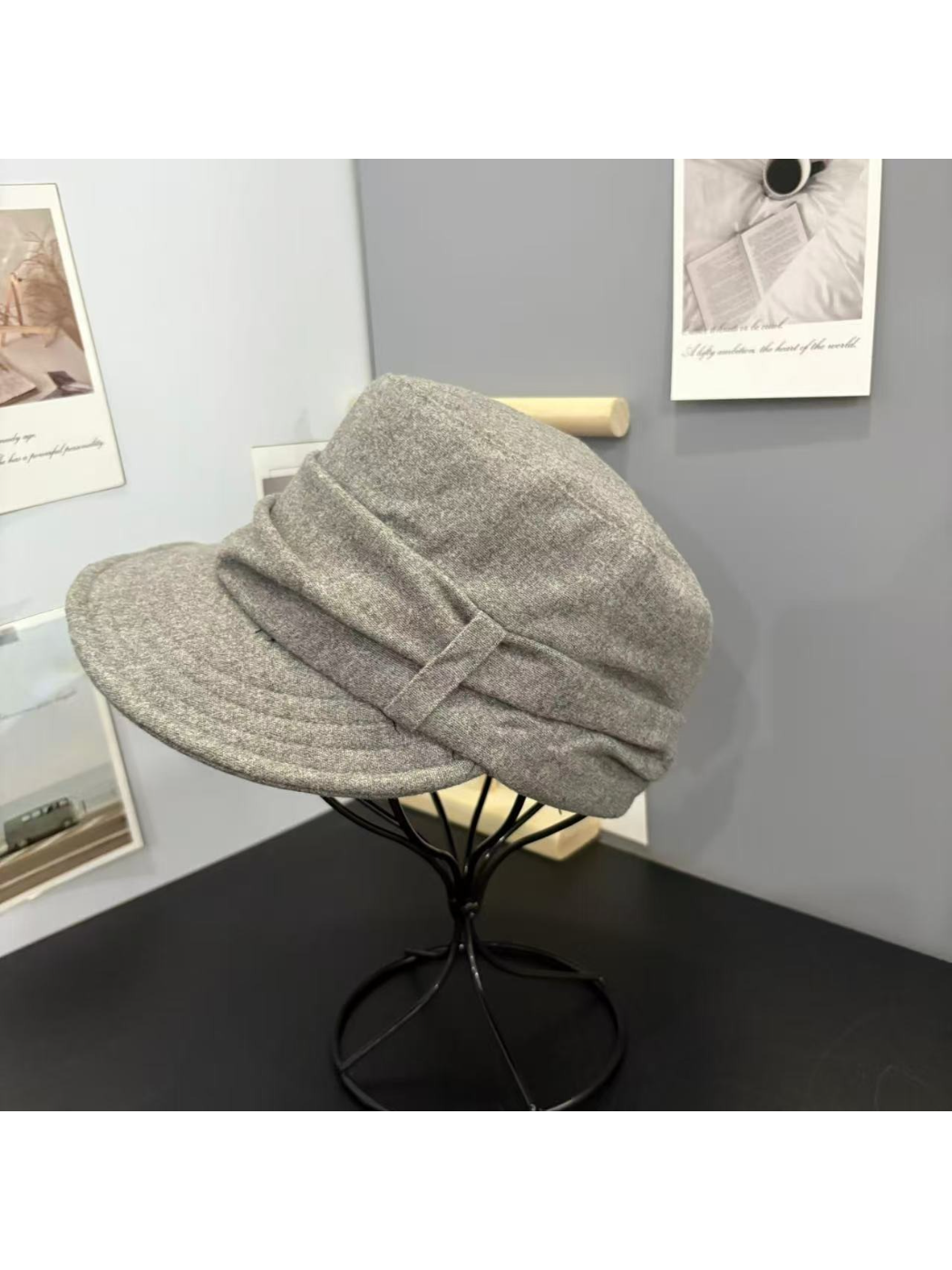 Haila - Pleated Brim Newsboy Cap