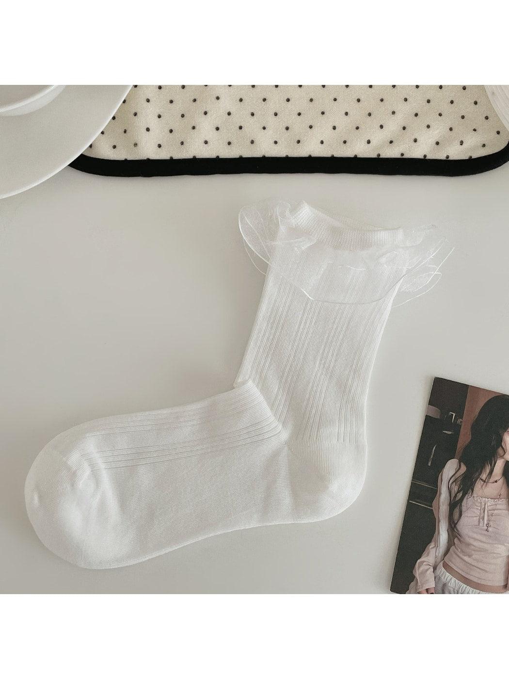 Rufia - Sweet Bow Detail Crew Socks