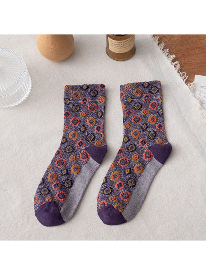 Rufia - Boho Geometric Knit Crew Socks product image 2