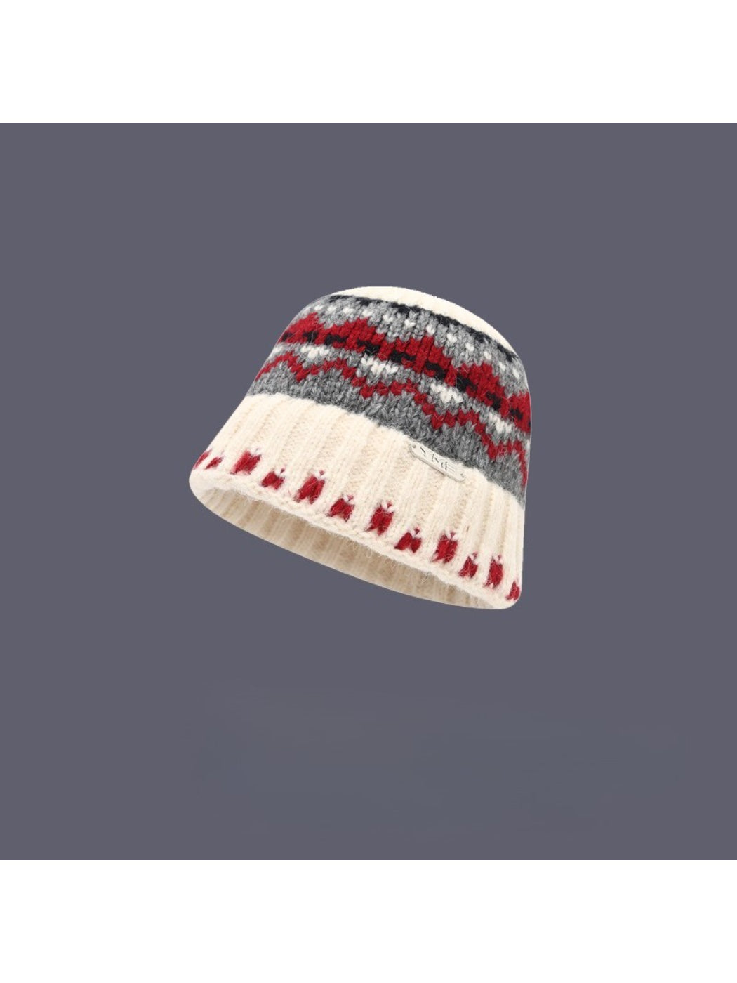 Haila - Fair Isle Knit Cozy Bucket Hat